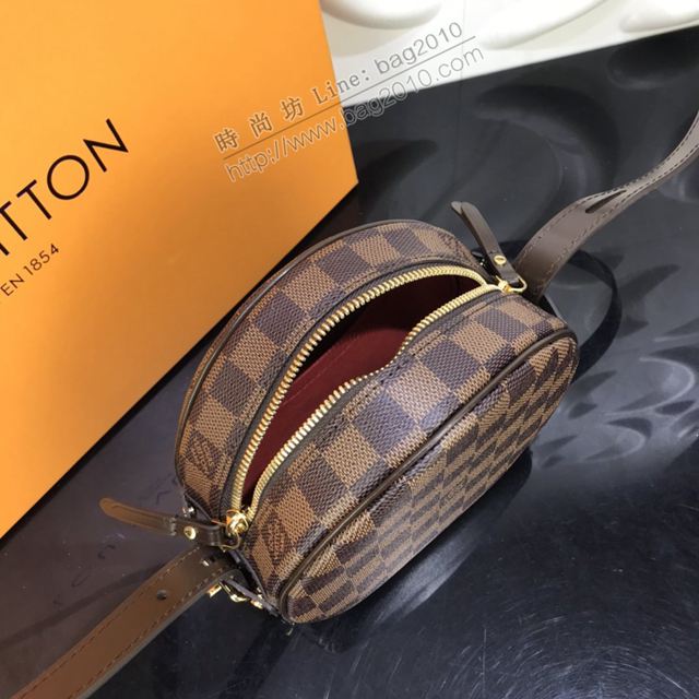 LV包 lv新款女包 BoteChapeauSouple手袋 LV棋盤格圓形挎包  ydh3475